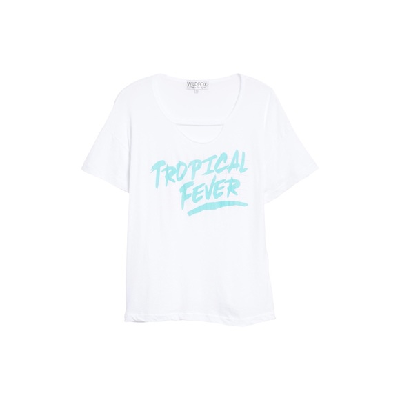 Wildfox Rip Neck Tee (M) NWT - Picture 5 of 8